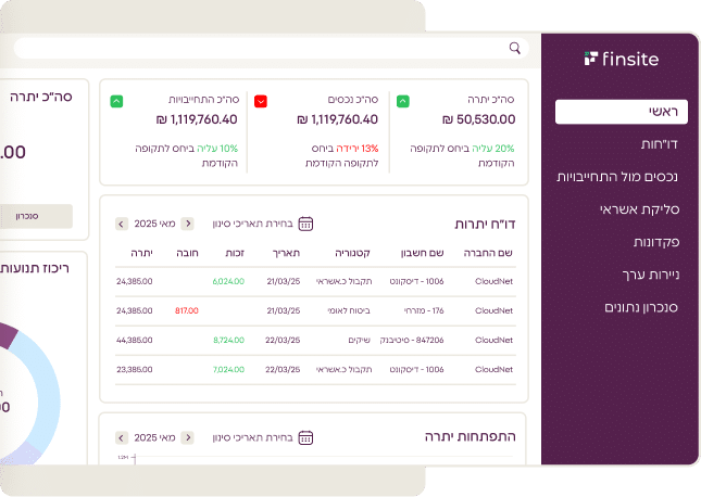 דשבורד פיננסי רב-חברתי