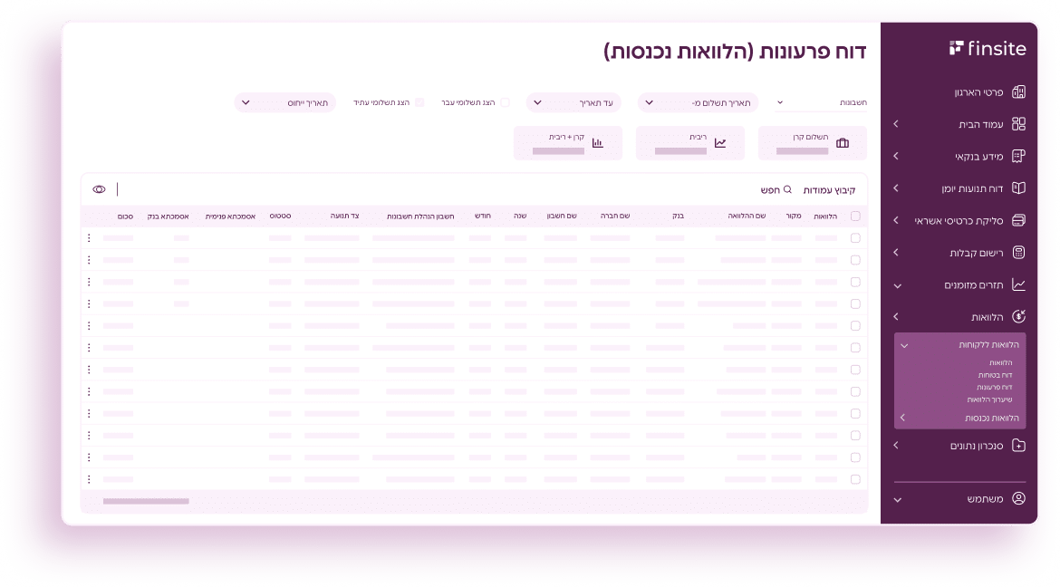 כל ההלוואות מסודרות במקום אחד